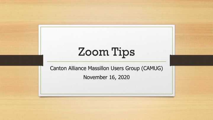 zoom tips