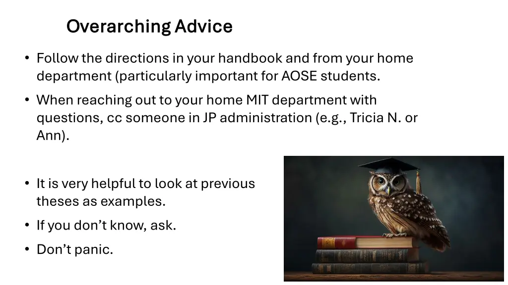 overarching advice overarching advice