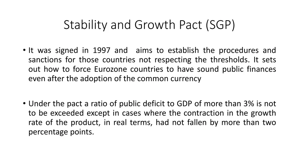 stability and growth pact sgp