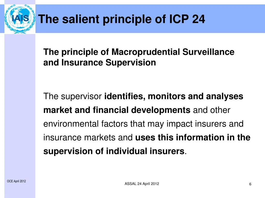 the salient principle of icp 24