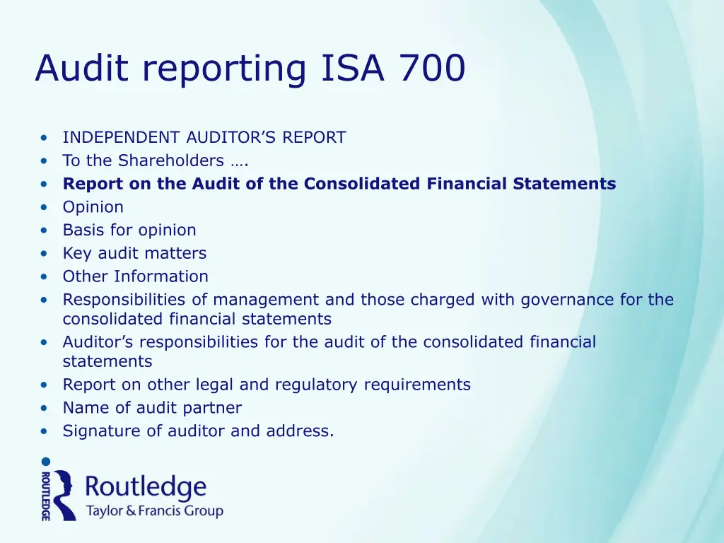 audit reporting isa 700