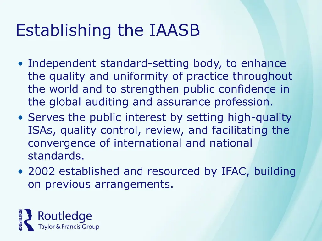 establishing the iaasb