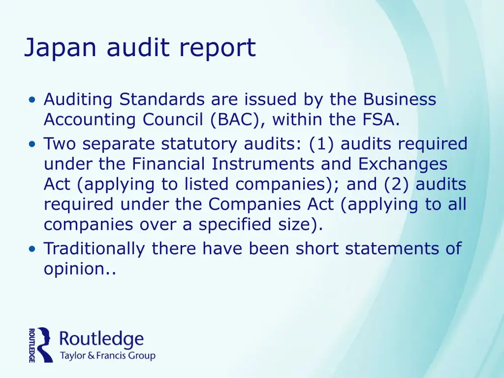 japan audit report