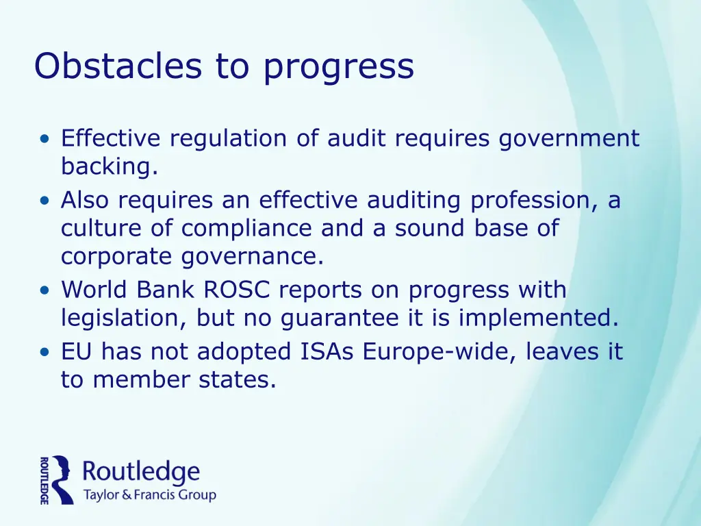 obstacles to progress