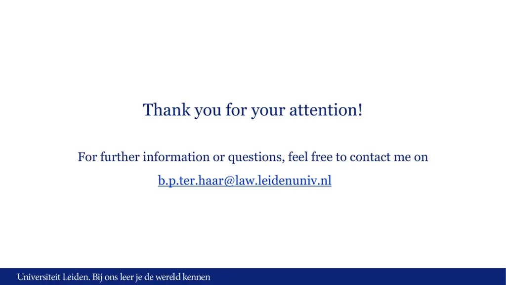 thank you for your attention