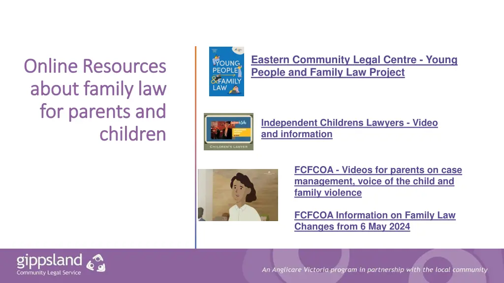 eastern community legal centre young people