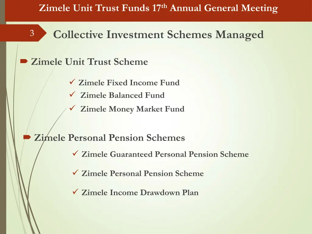 zimele unit trust funds 17 th annual general 1