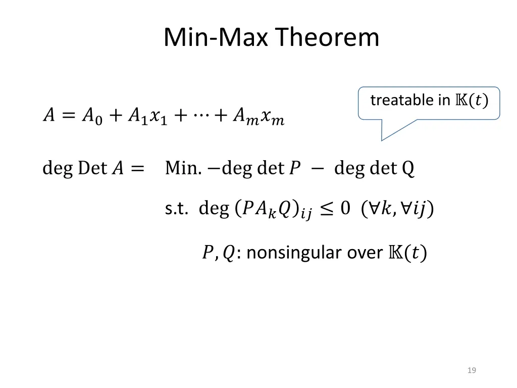 min max theorem