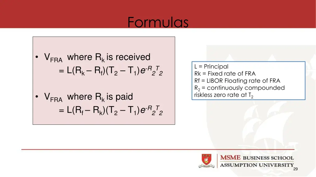 formulas