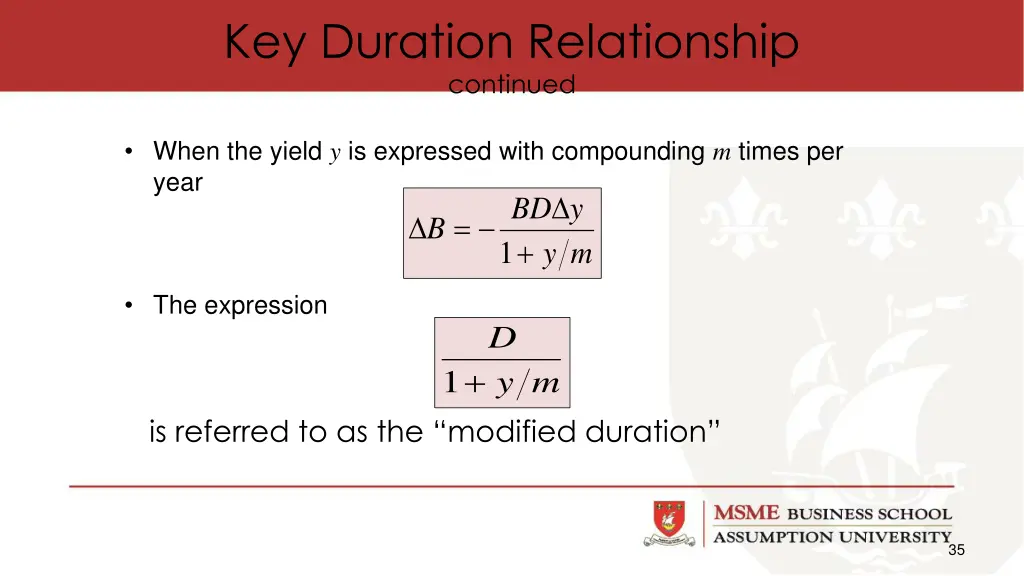 key duration relationship continued