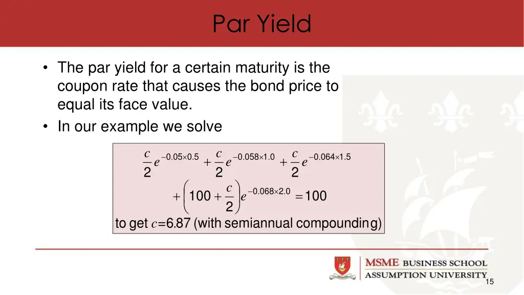 par yield