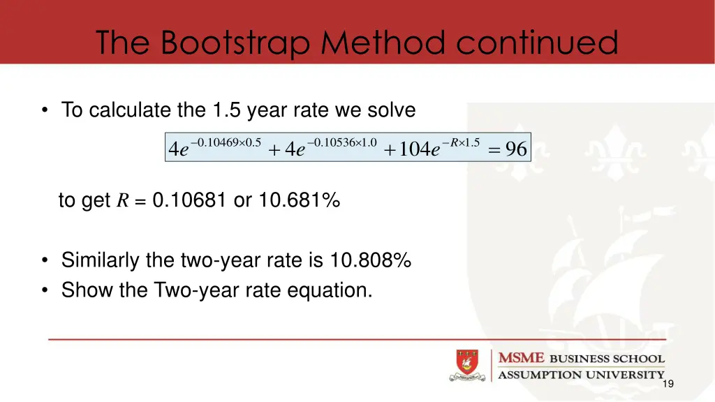 the bootstrap method continued