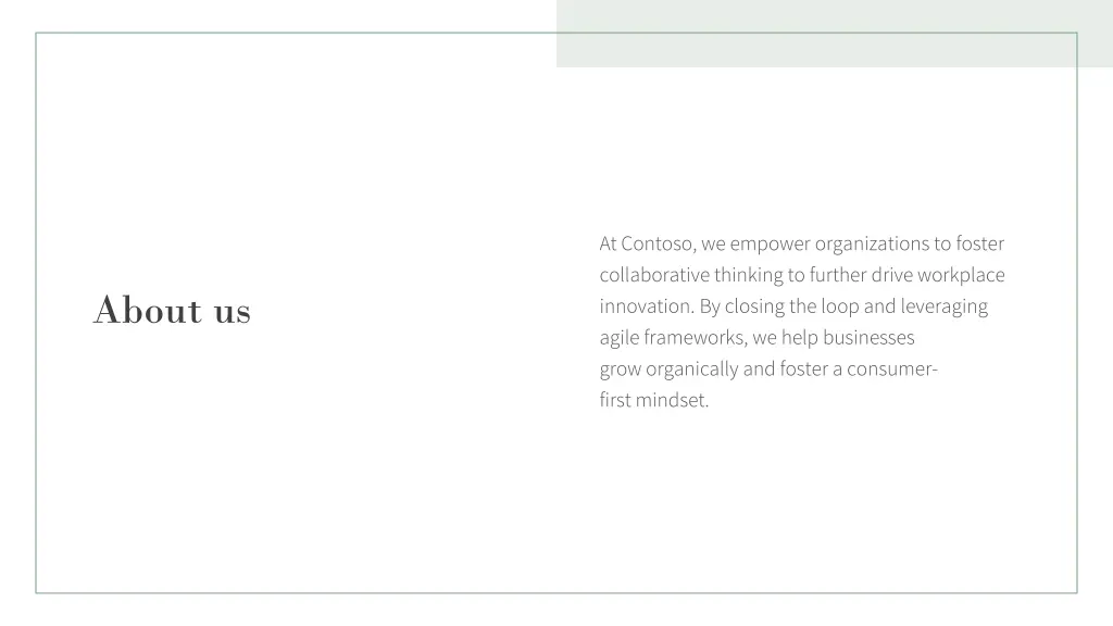 at contoso we empower organizations to foster