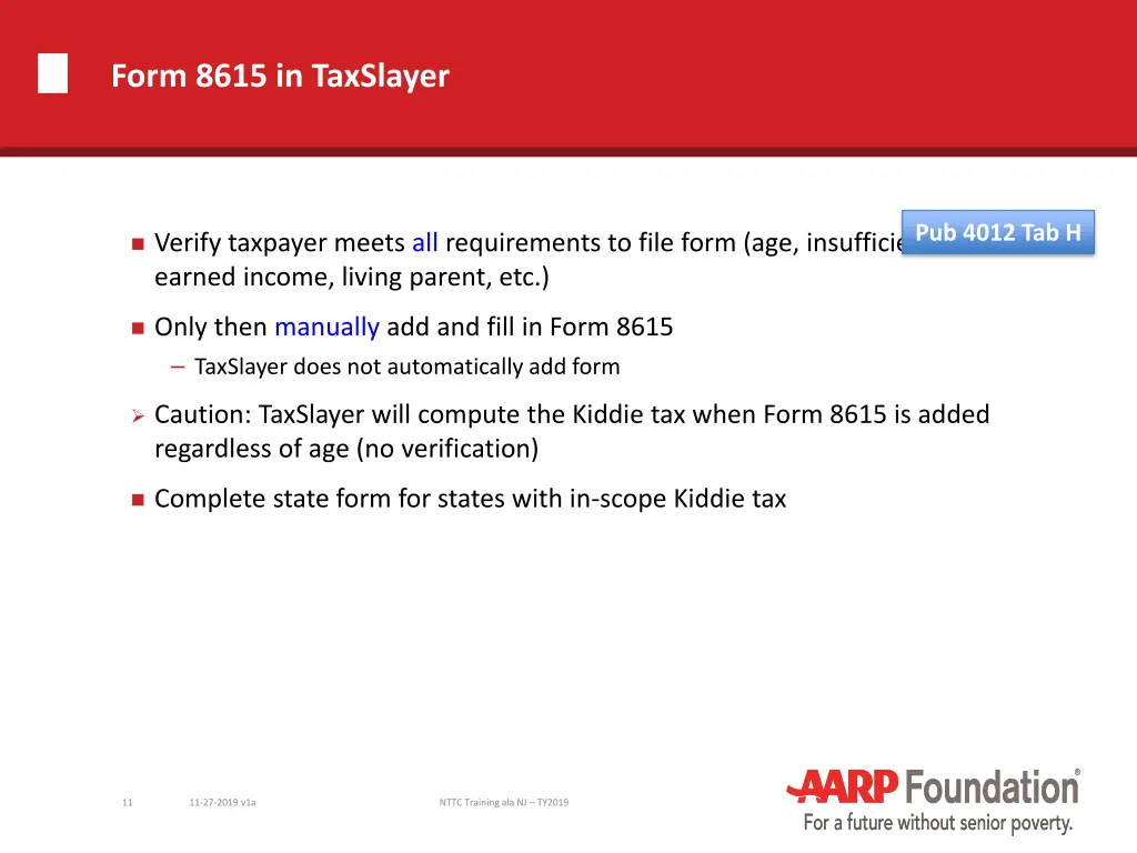 form 8615 in taxslayer
