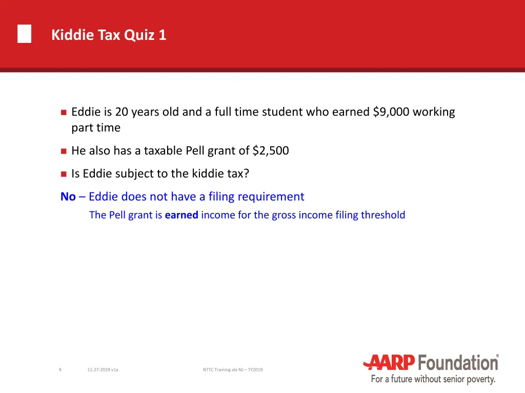 kiddie tax quiz 1