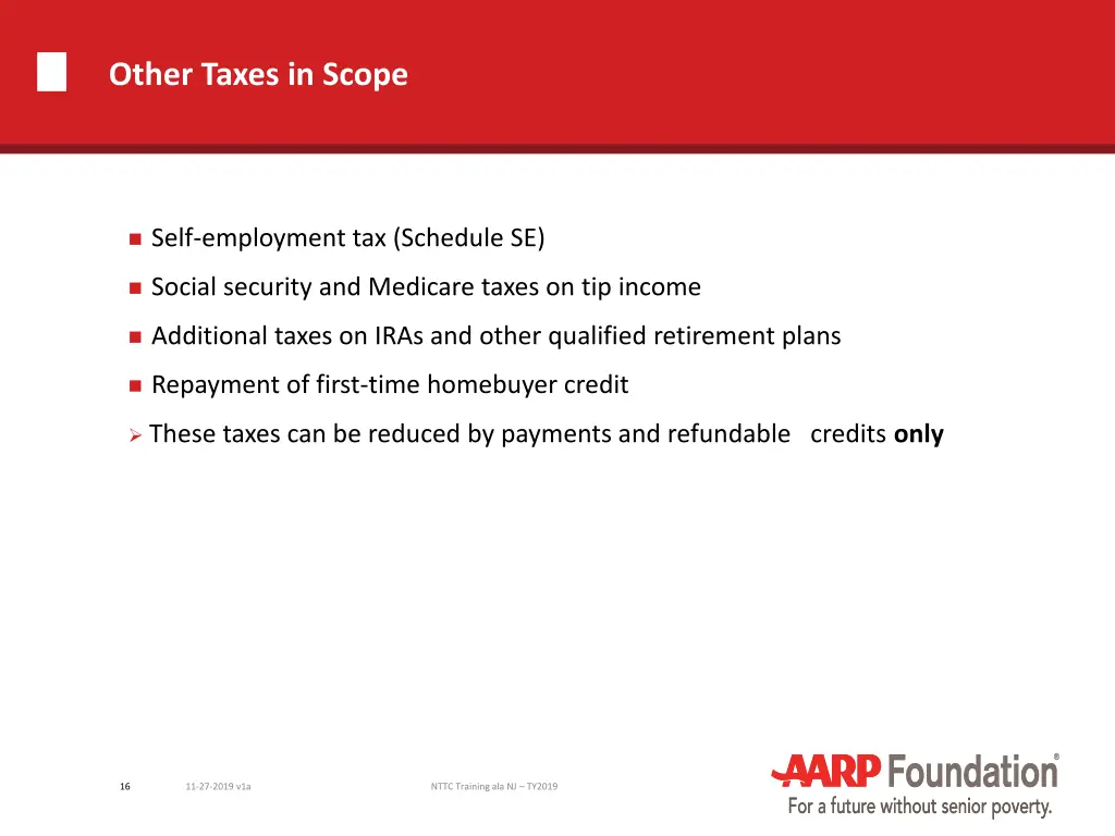 other taxes in scope