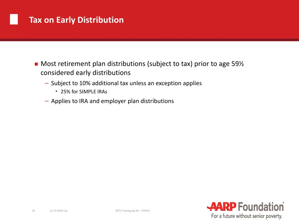 tax on early distribution