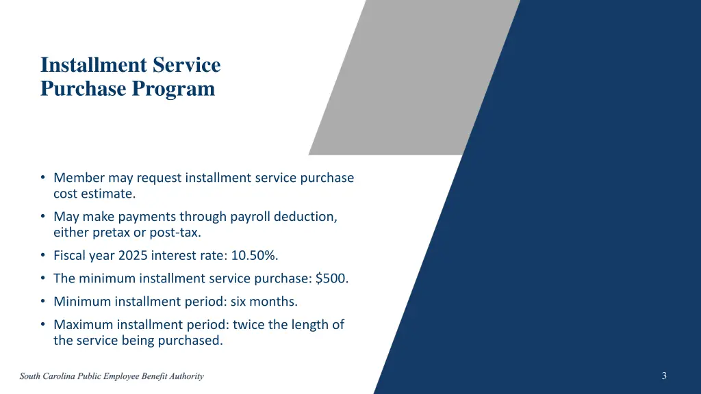 installment service purchase program