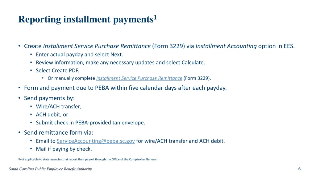 reporting installment payments 1