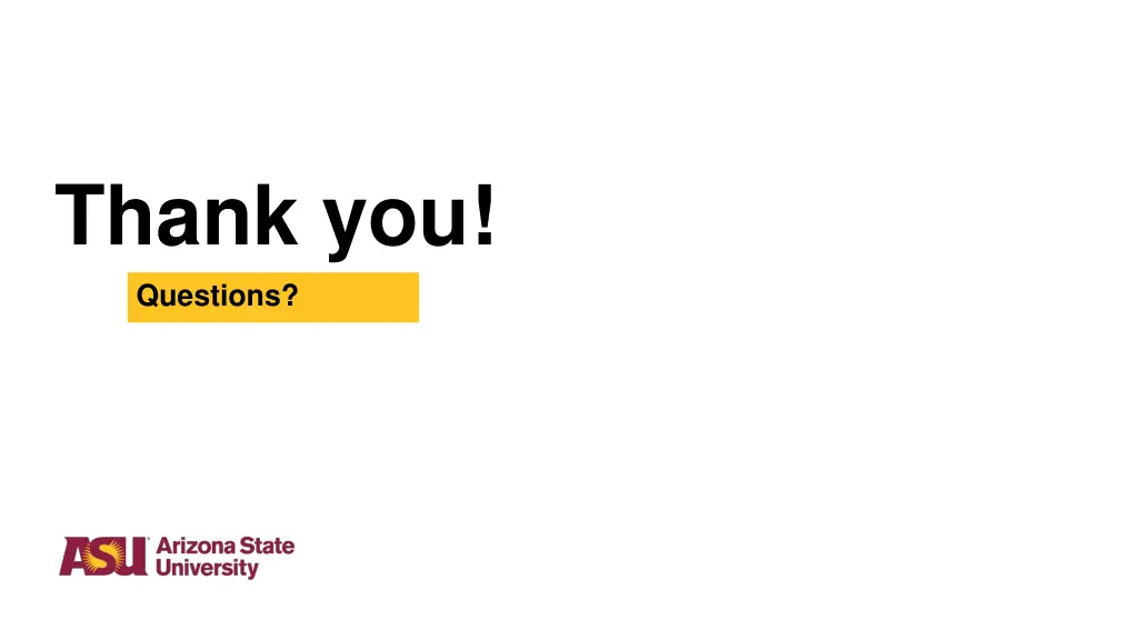 thank you questions