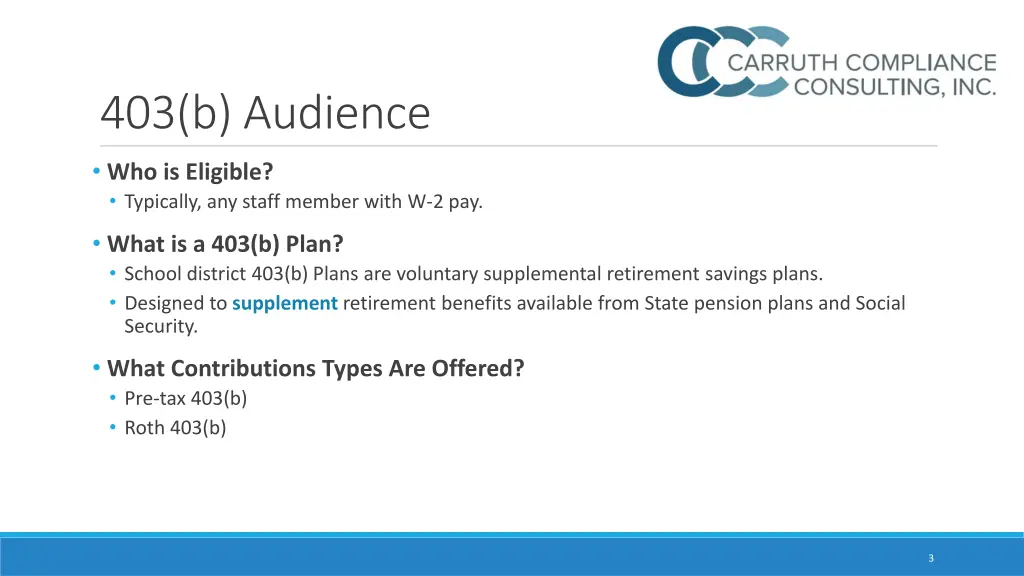 403 b audience