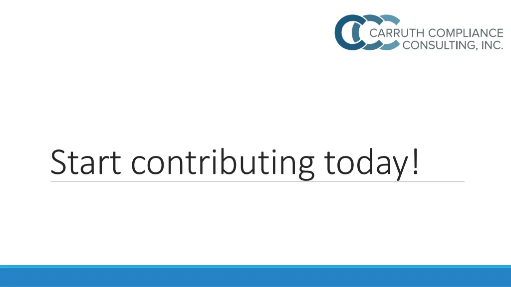 start contributing today