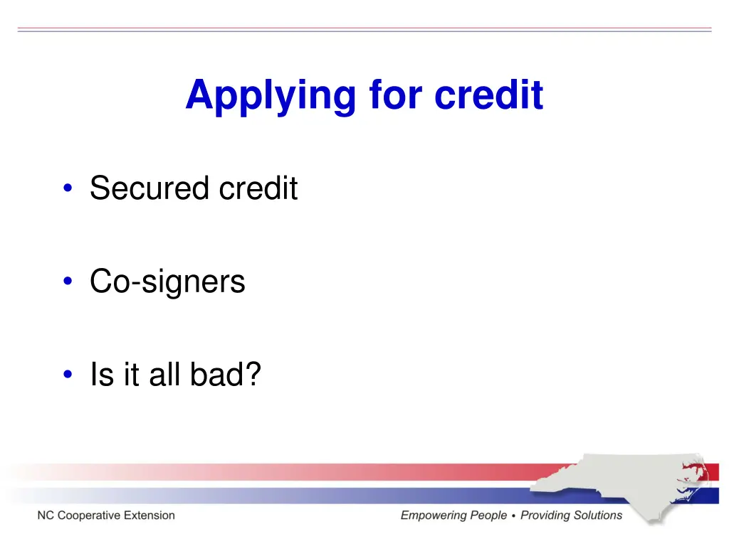 applying for credit