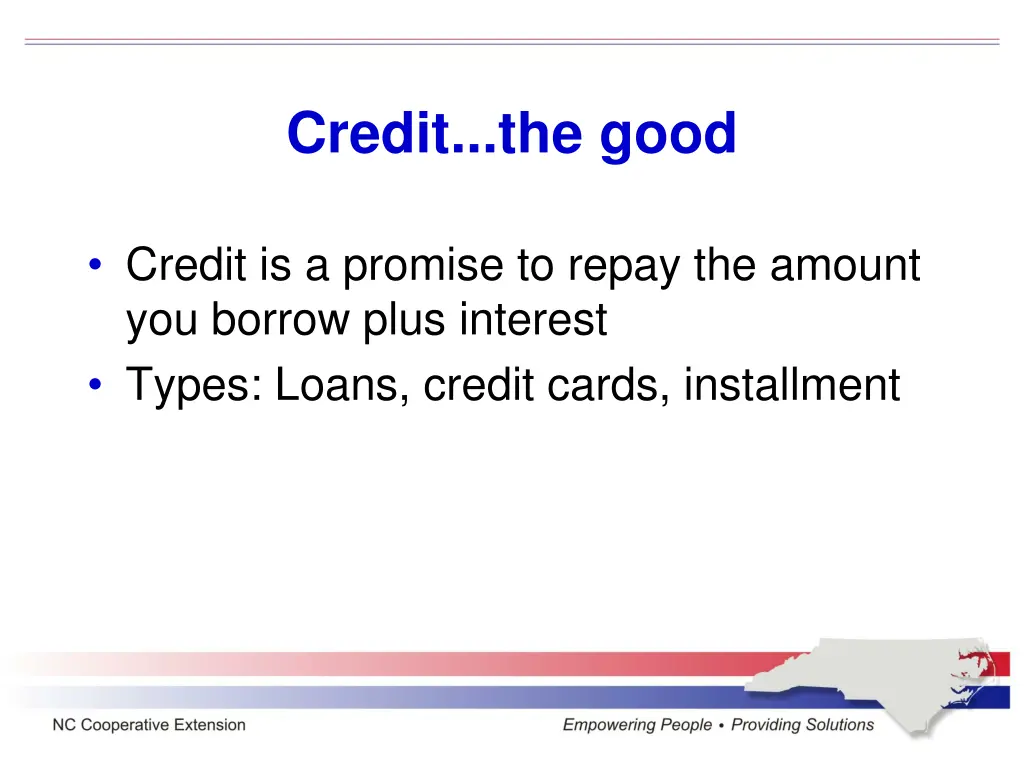 credit the good
