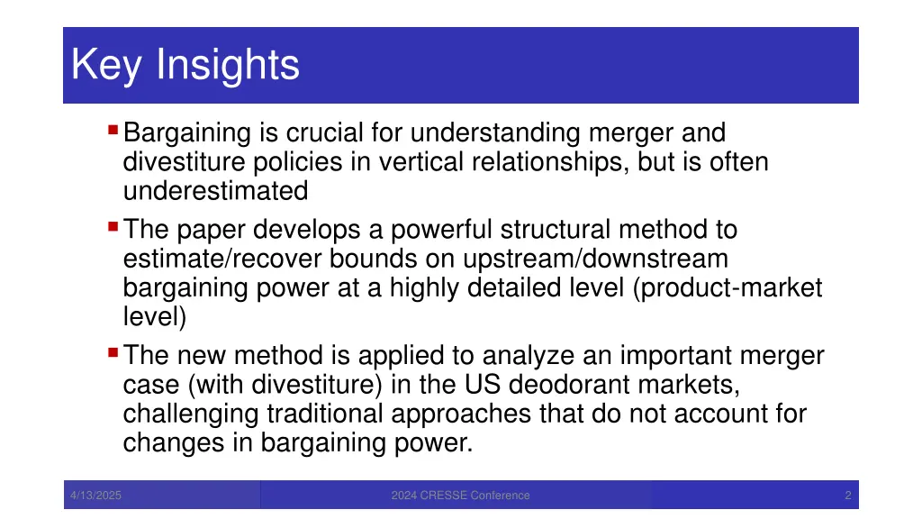 key insights