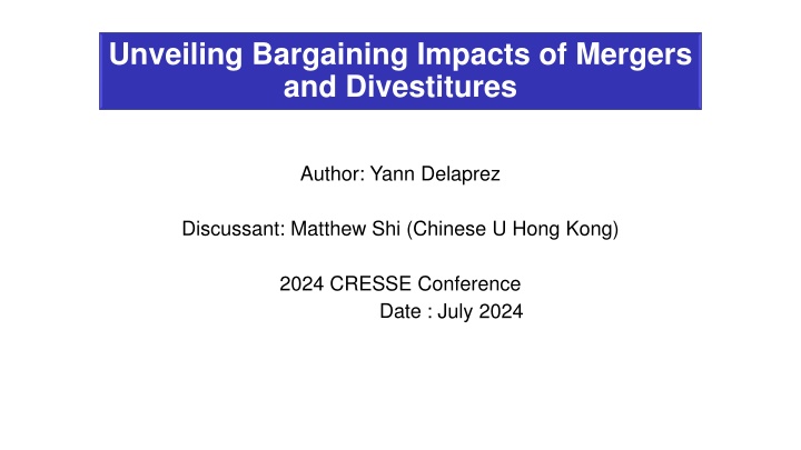 unveiling bargaining impacts of mergers