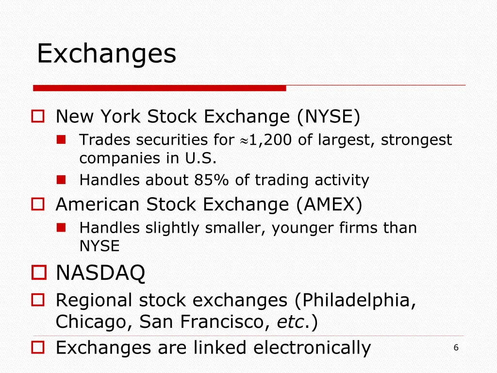 exchanges