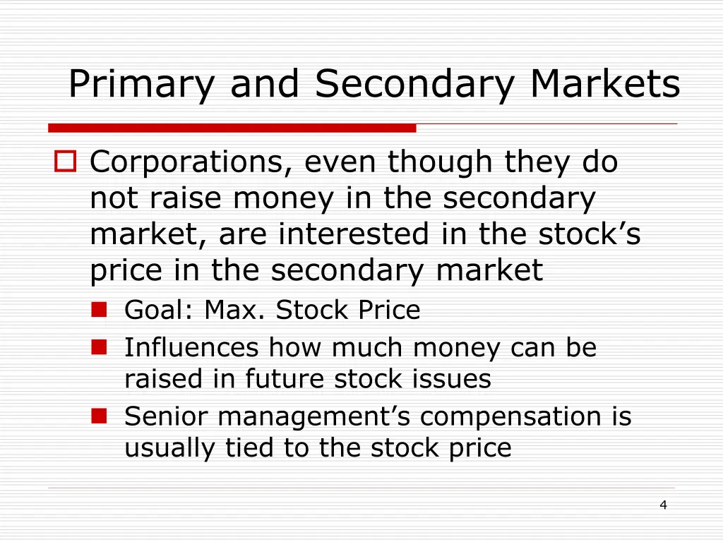 primary and secondary markets 1