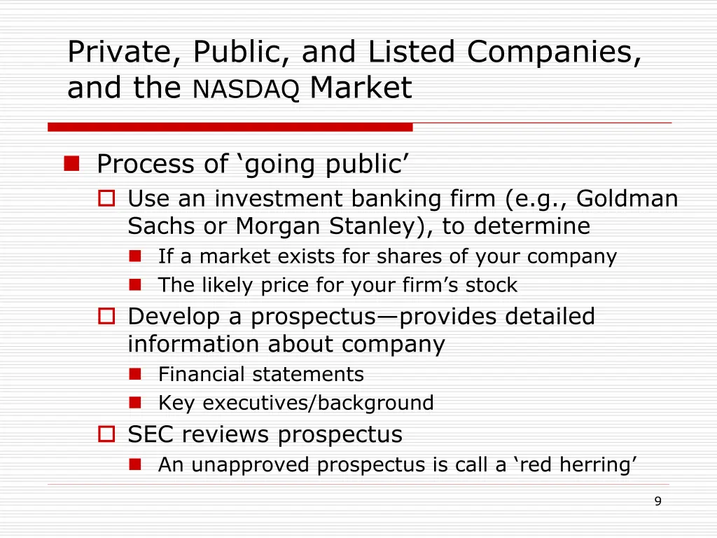 private public and listed companies 1