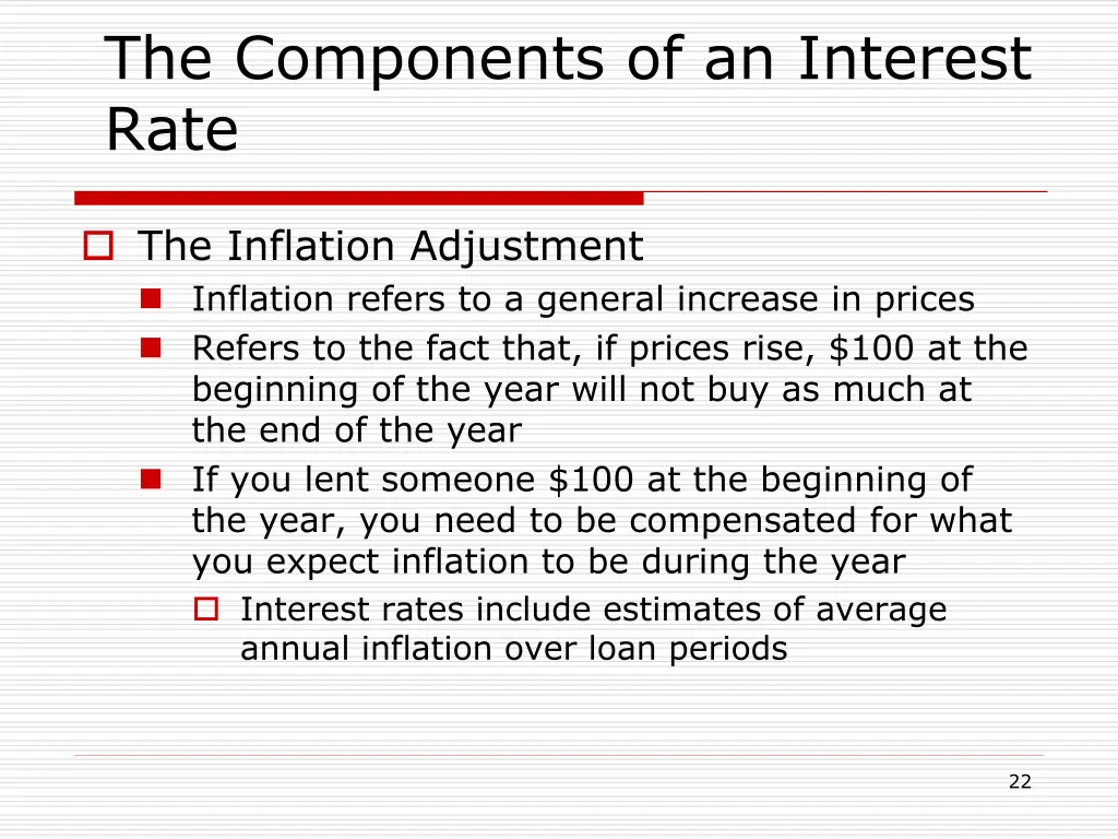 the components of an interest rate 1