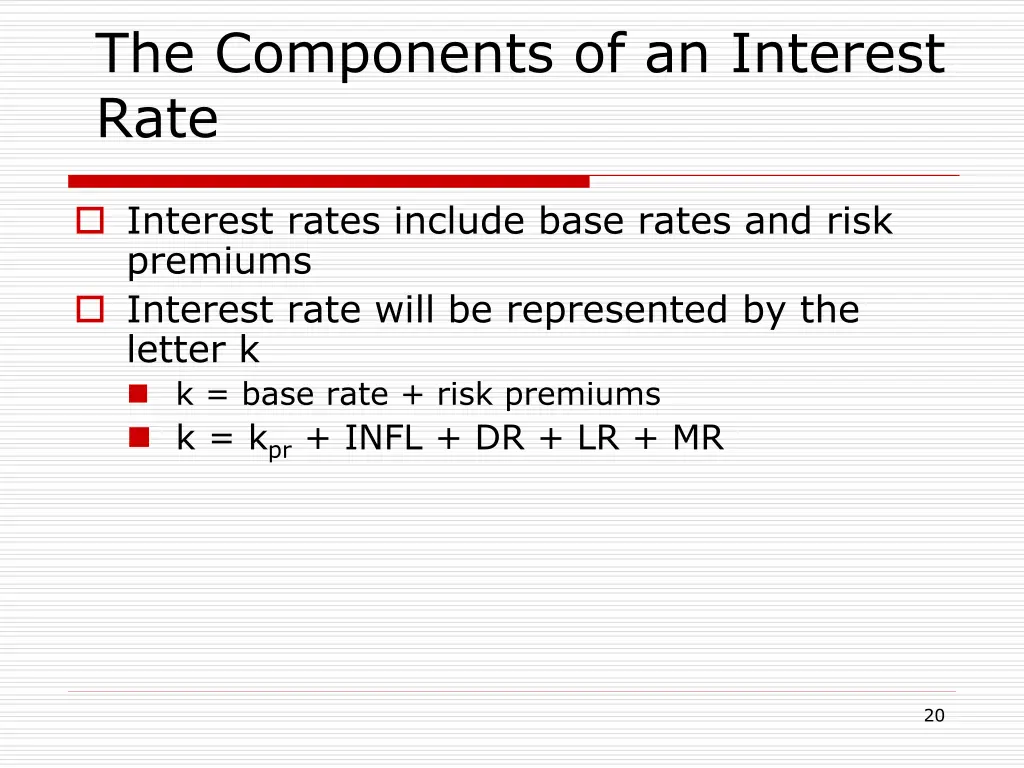 the components of an interest rate