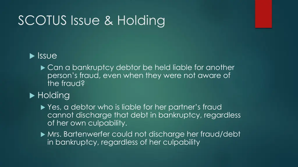 scotus issue holding