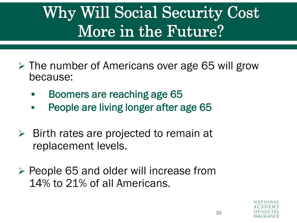 why will social security cost more in the future
