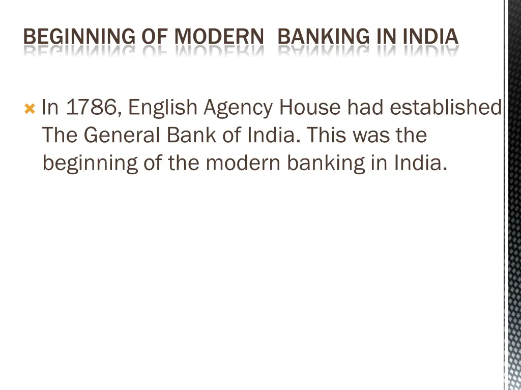 beginning of modern banking in india