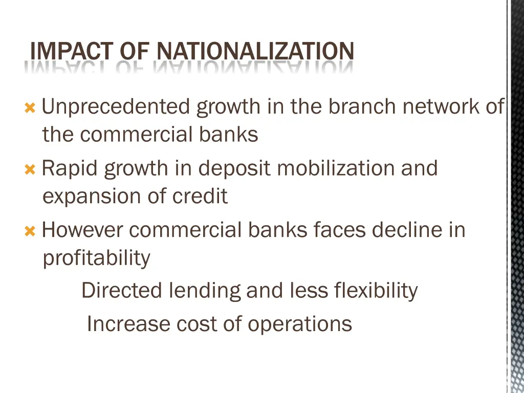impact of nationalization