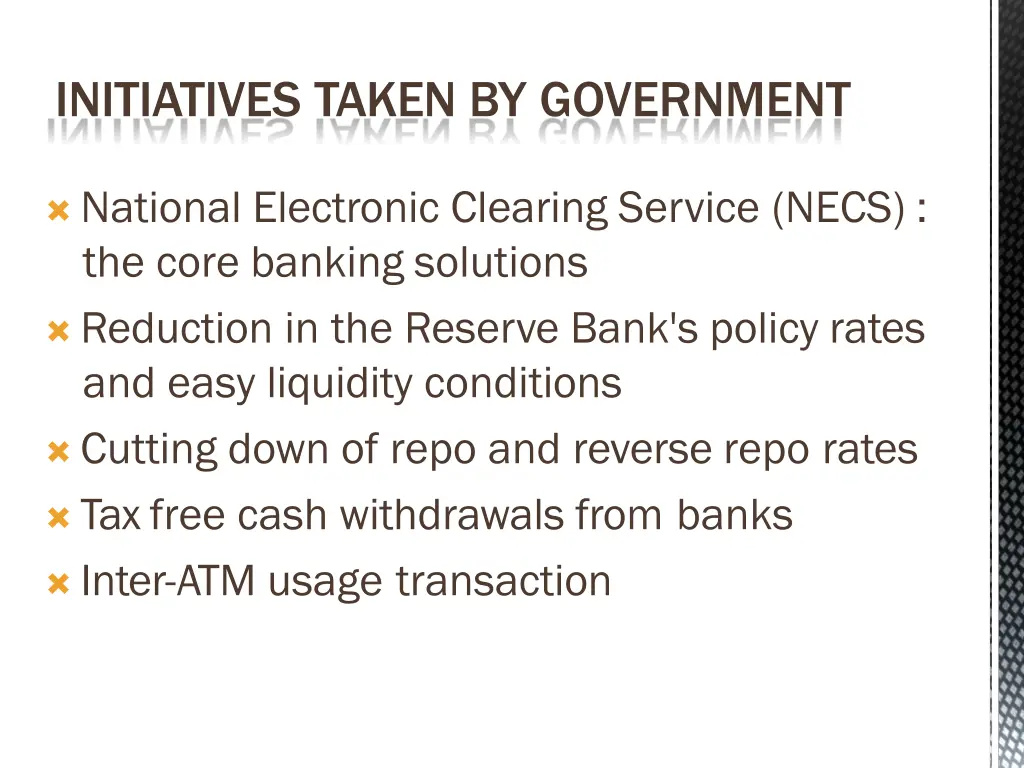 initiatives taken by government