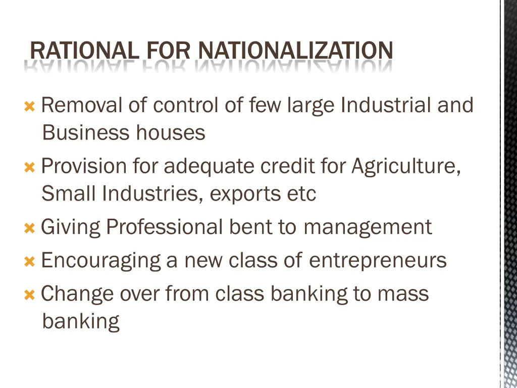 rational for nationalization