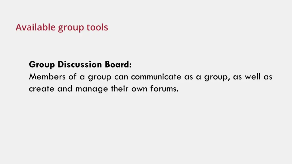 available group tools 1