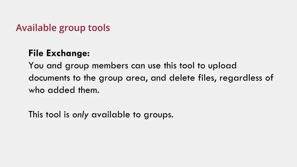 available group tools 3