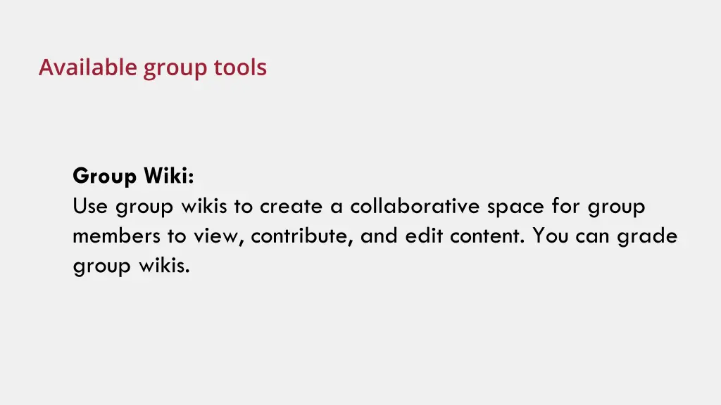 available group tools 6