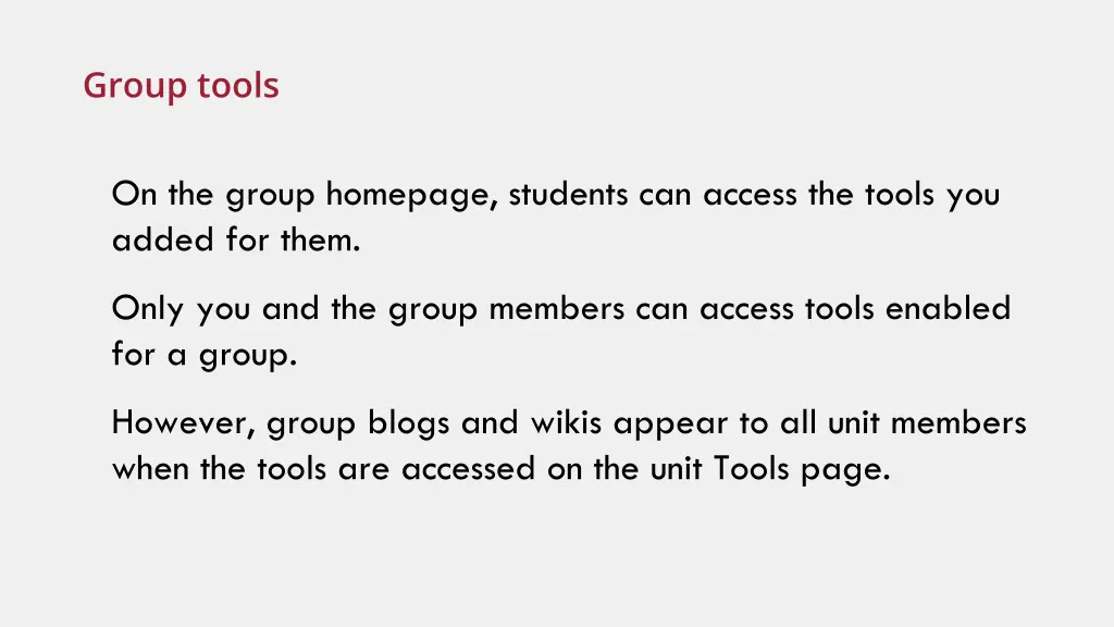 group tools 1