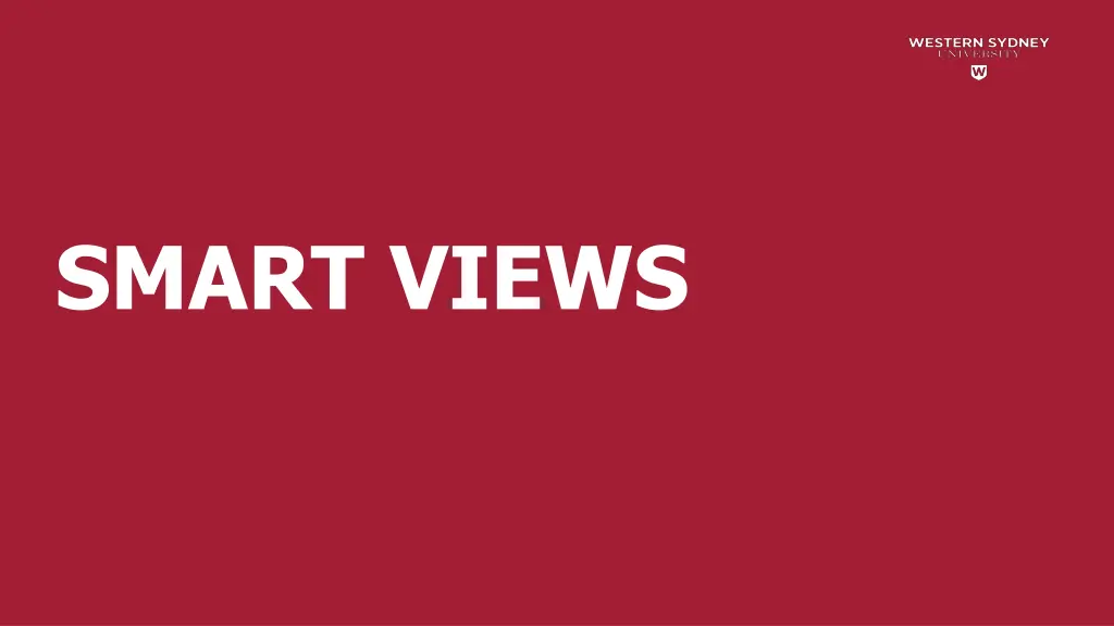 smart views