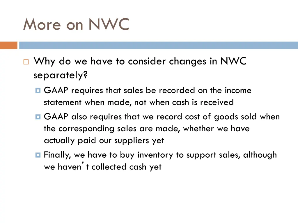 more on nwc