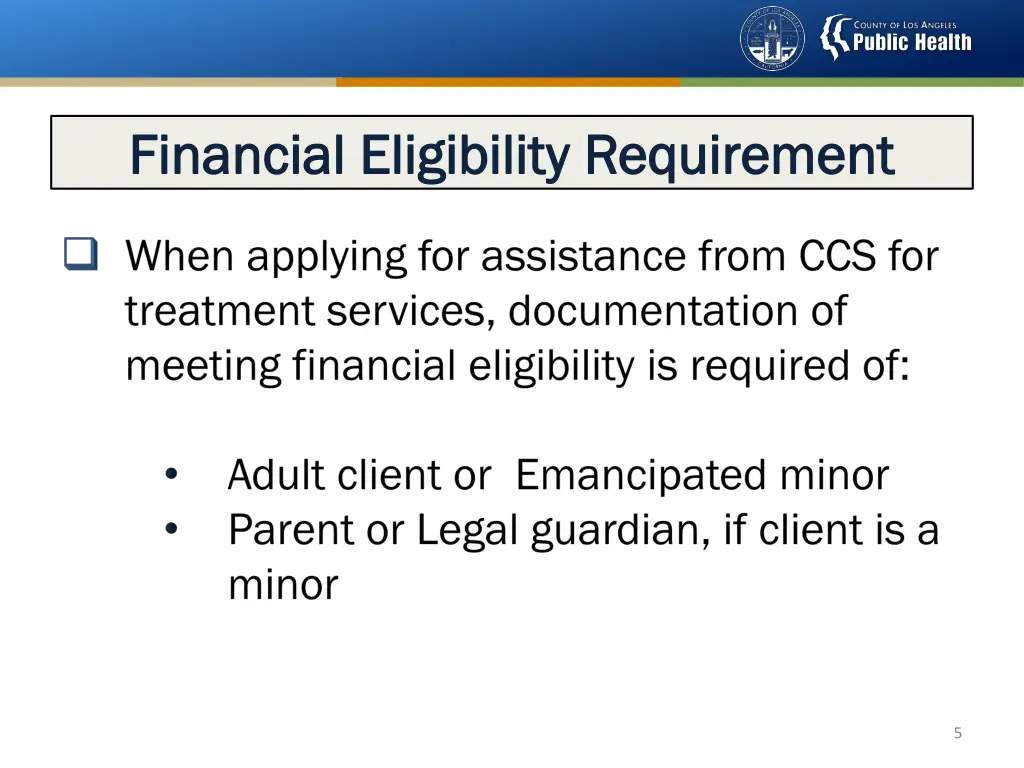 financial eligibility financial eligibility 1