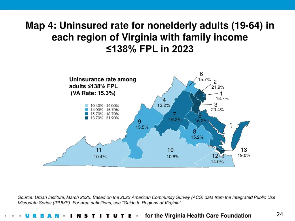 map 4 uninsured rate for nonelderly adults