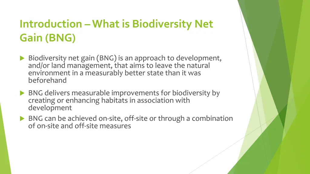 introduction what is biodiversity net gain bng